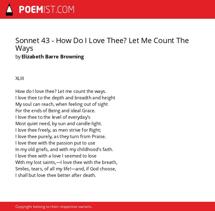 Oh How I Love You, Let Me Count The Ways by Thomas