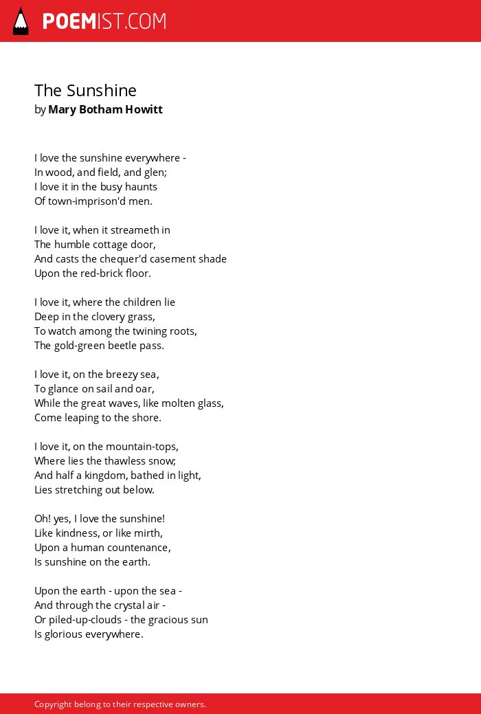 mary howitt poems