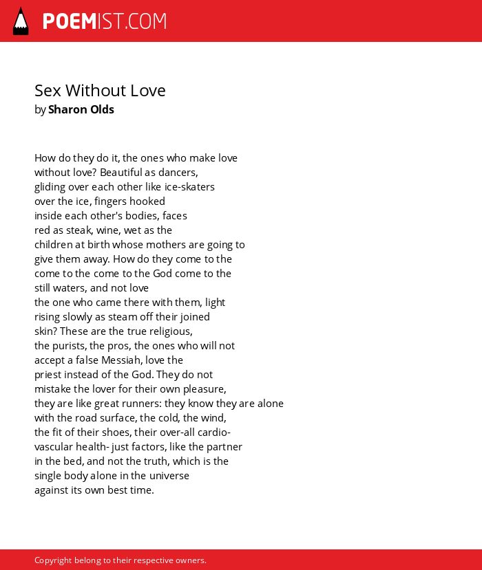 sex without love poem