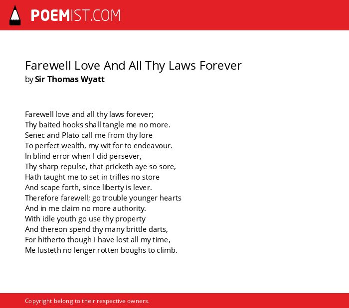 analysis of farewell love