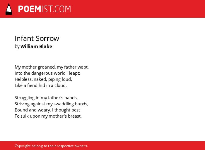 infant sorrow blake