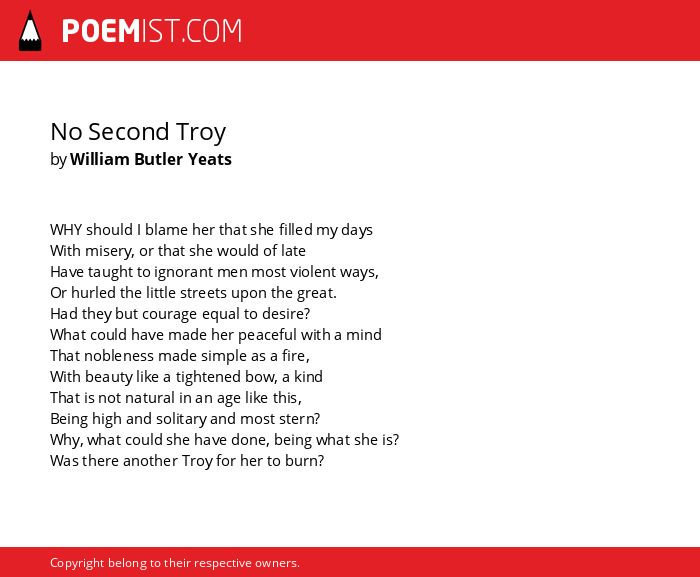 no second troy yeats